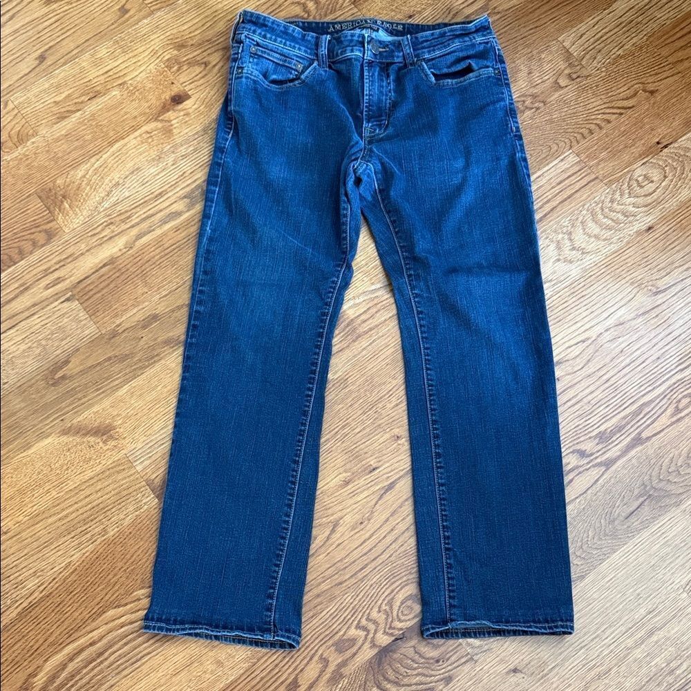 American Eagle Original Straight Jeans Active Flex Blue Denim Men’s Size 31x30